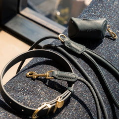 FuzzYard Life Atelier Walk Set (Collar + Lead + Poop Dispenser) - Slate Grey - Special Price