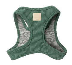 FuzzYard Life Corduroy Step In Harness - Myrtle Green