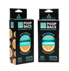 Poo Bags Orange Scented With Handles